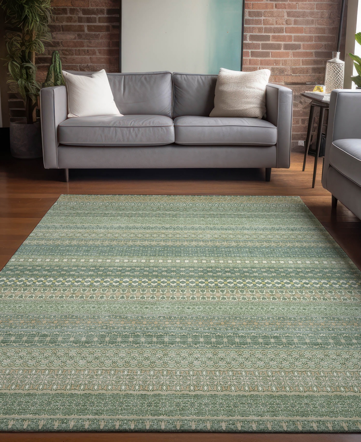 Shop Addison Chantille Machine Washable Acn527 2'6x3'10 Area Rug In Lime