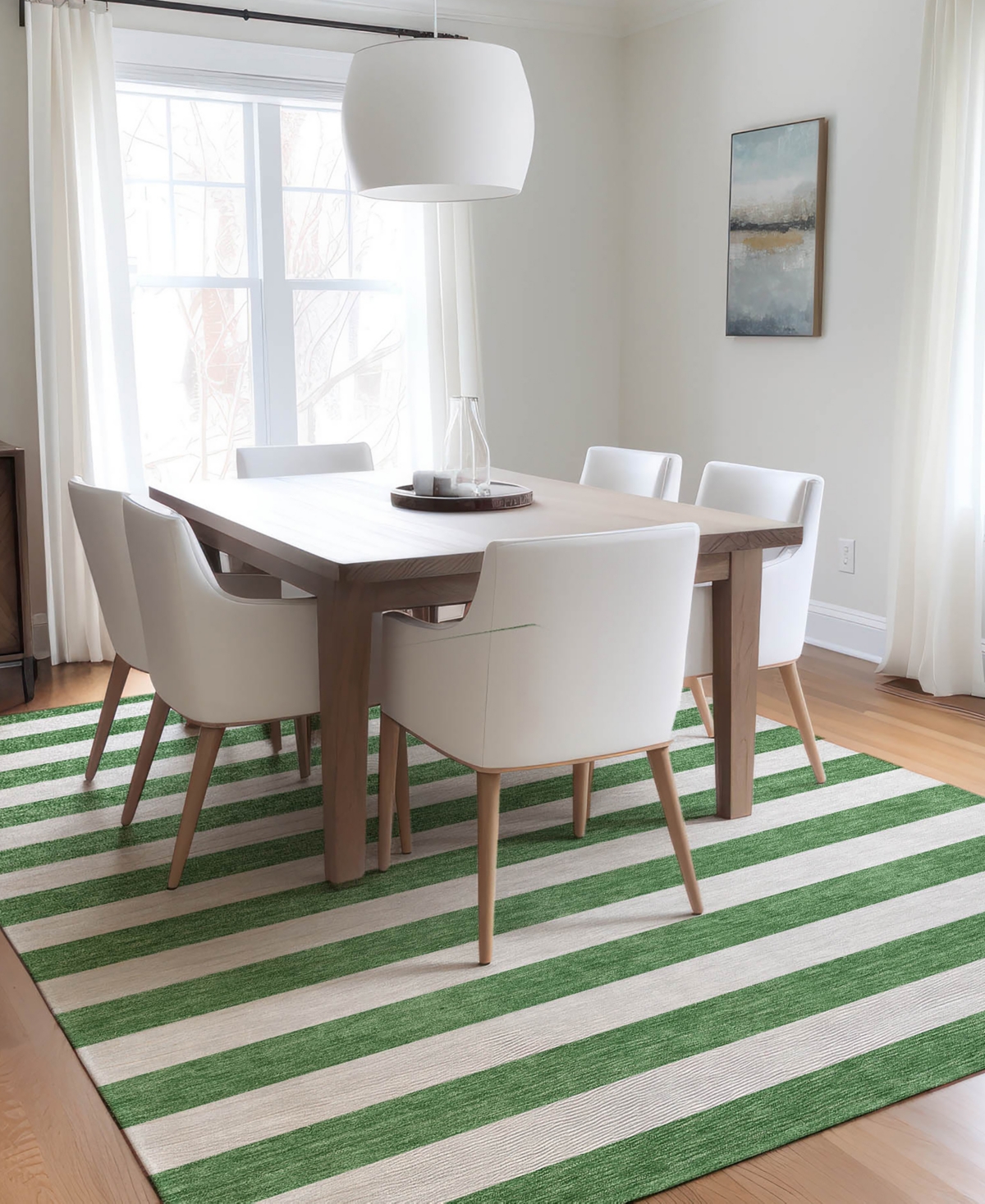 Addison Chantille Machine Washable Acn528 5'x7'6 Area Rug In Green