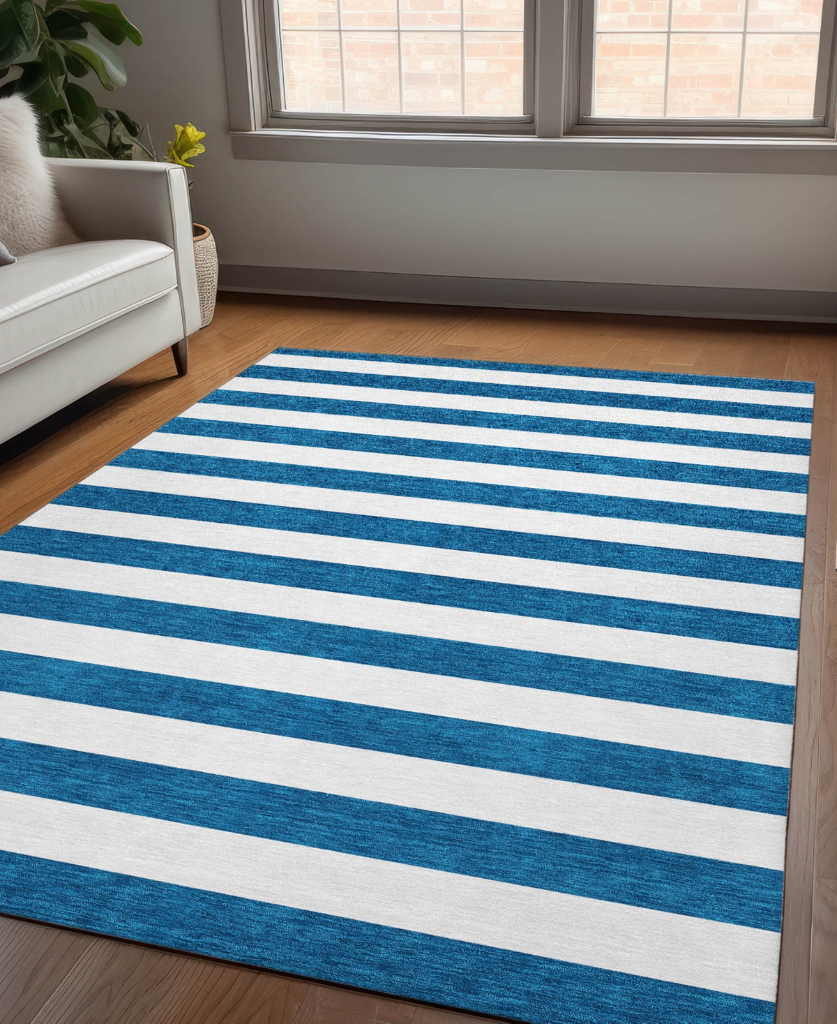 Addison Chantille Machine Washable Acn528 8'x10' Area Rug In Navy