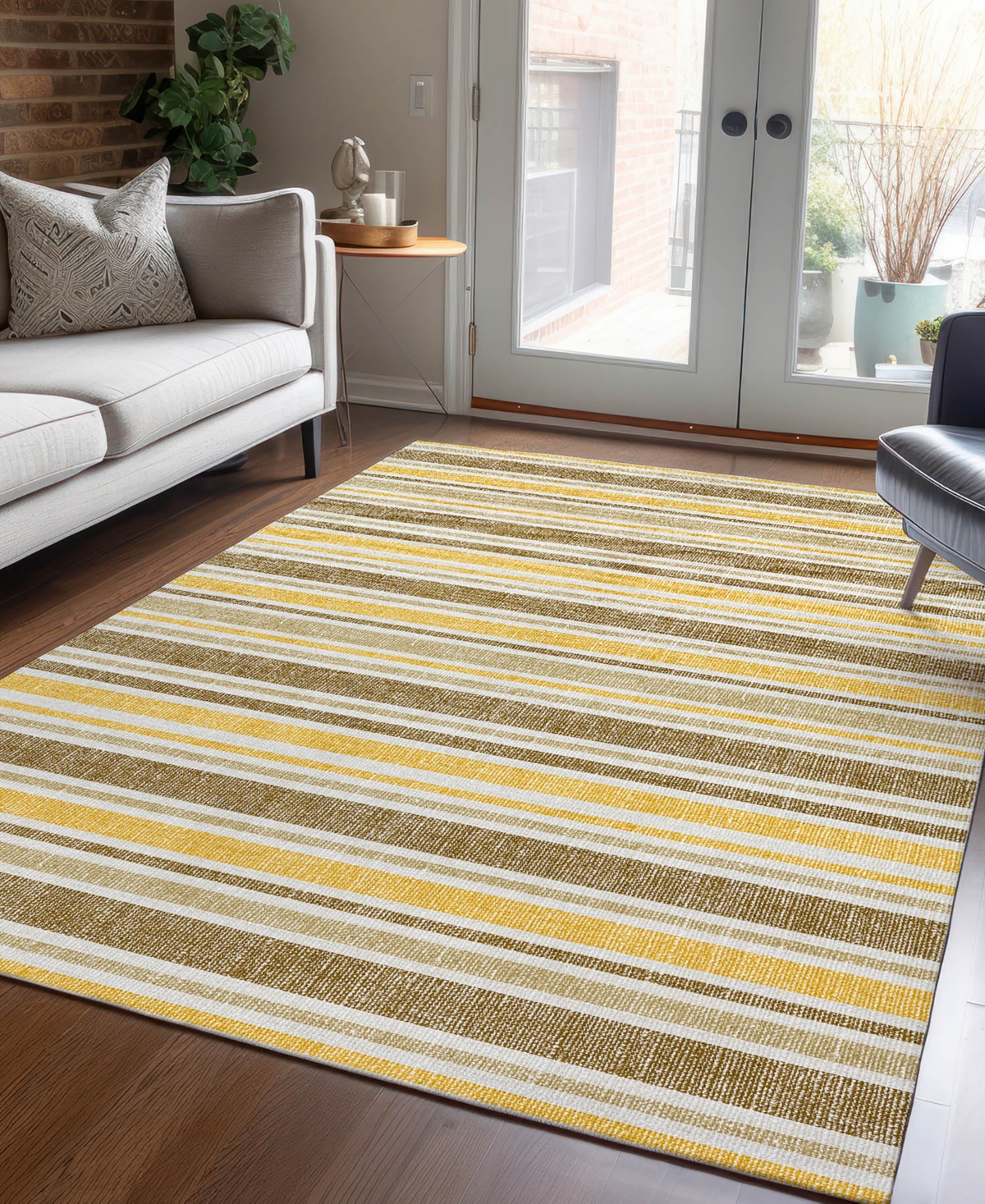 Addison Chantille Machine Washable Acn531 5'x7'6 Area Rug In Mocha