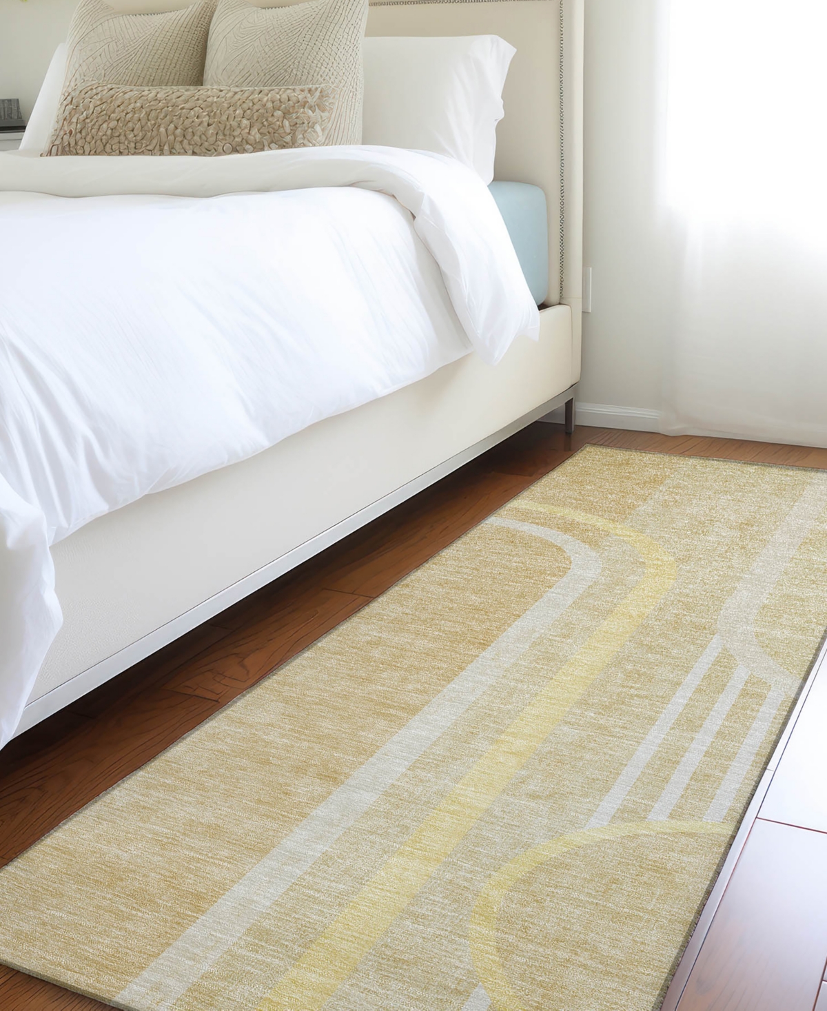 Addison Chantille Machine Washable Acn532 2'3x7'6 Runner Area Rug In Beige