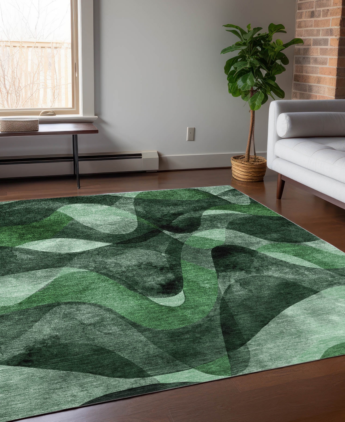 Addison Chantille Machine Washable Acn536 2'6x3'10 Area Rug In Ivy,sage
