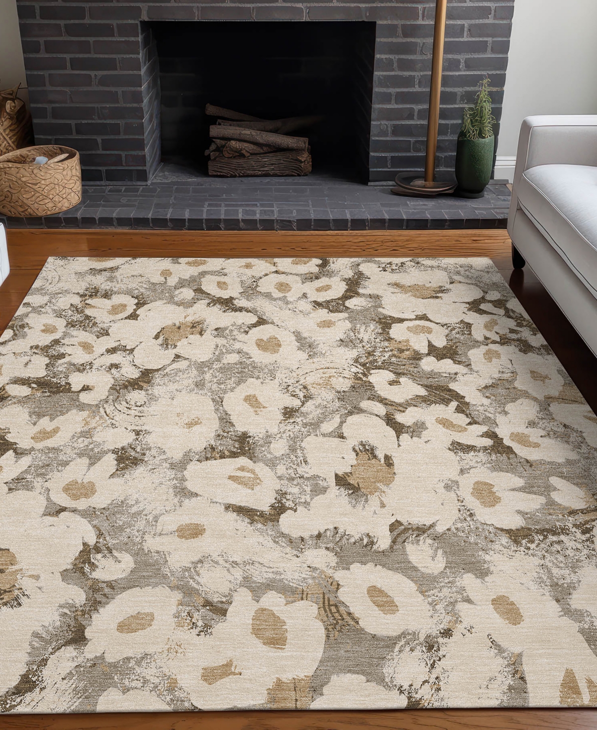 Addison Chantille Machine Washable Acn538 9'x12' Area Rug In Khaki