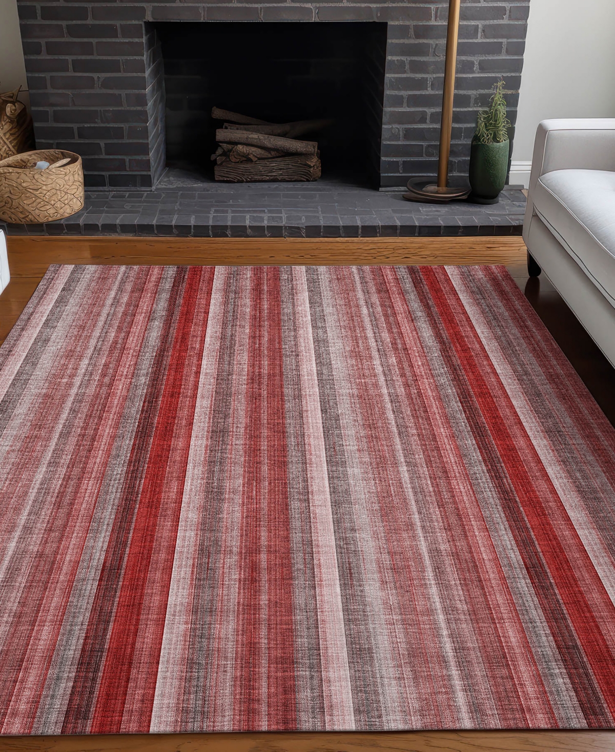 Addison Chantille Machine Washable Acn543 10'x14' Area Rug In Red
