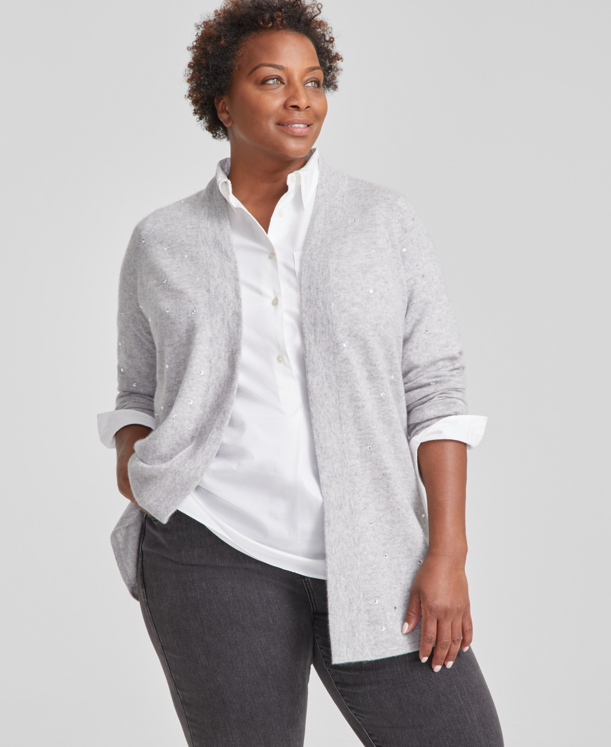 Charter club open front cardigan clearance