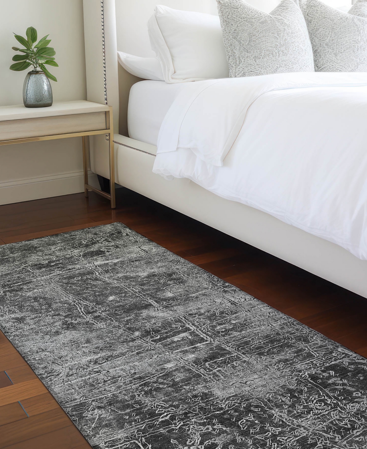 Addison Chantille Machine Washable Acn559 2'3x7'6 Runner Area Rug In Gray