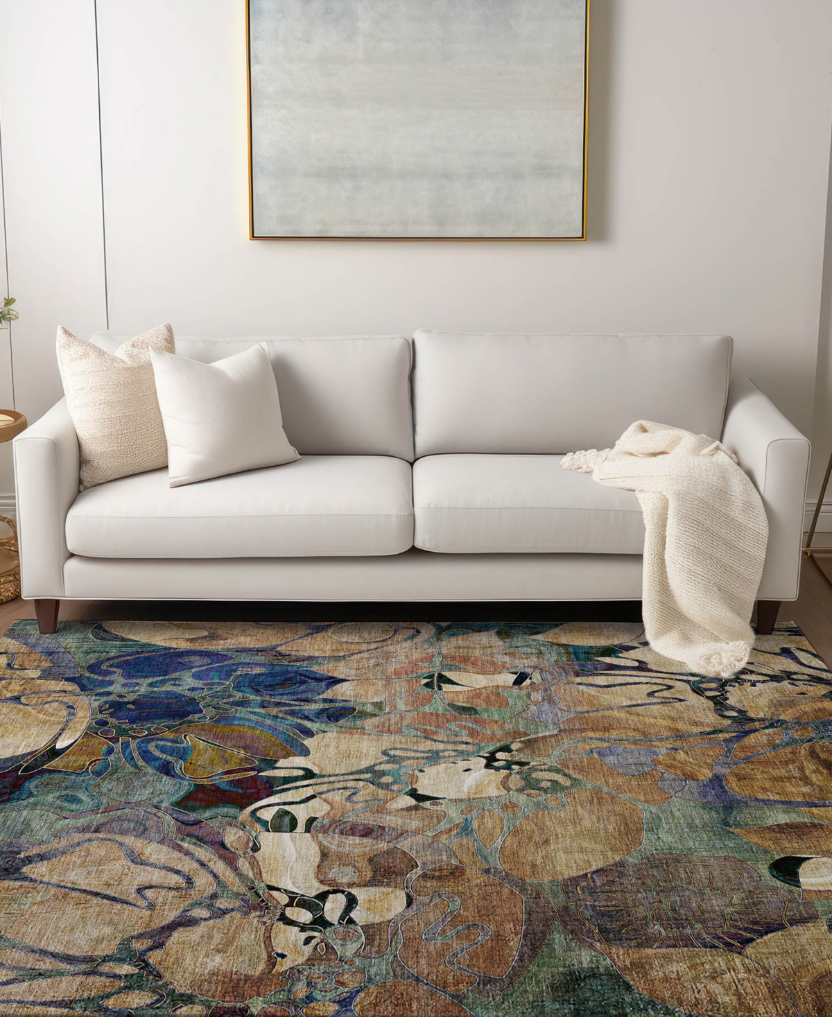 Addison Chantille Machine Washable Acn558 2'6x3'10 Area Rug In Beige