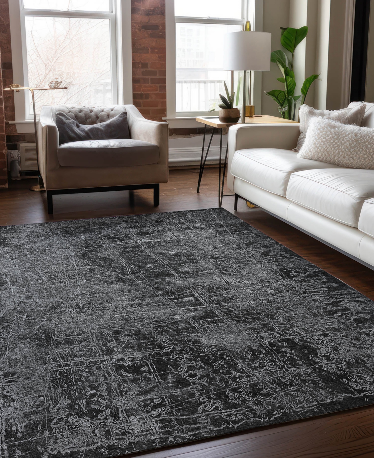 Shop Addison Chantille Machine Washable Acn559 10'x14' Area Rug In Gray