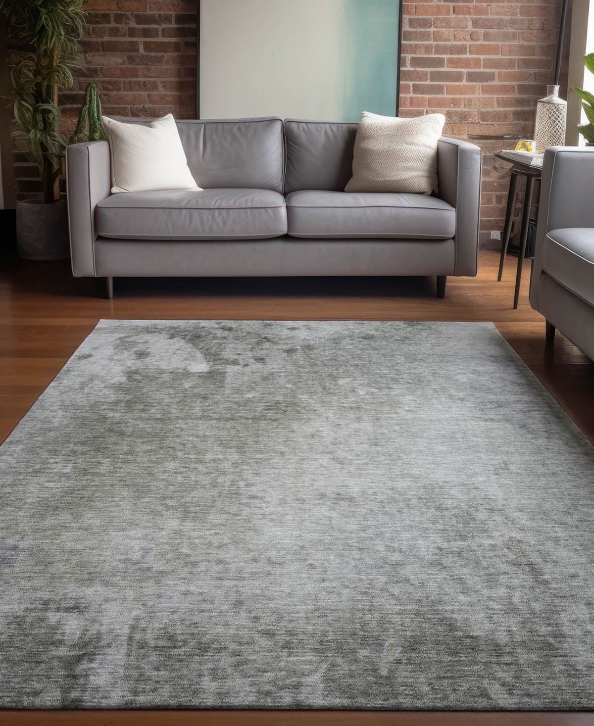 Addison Chantille Machine Washable Acn562 8'x10' Area Rug In Gray