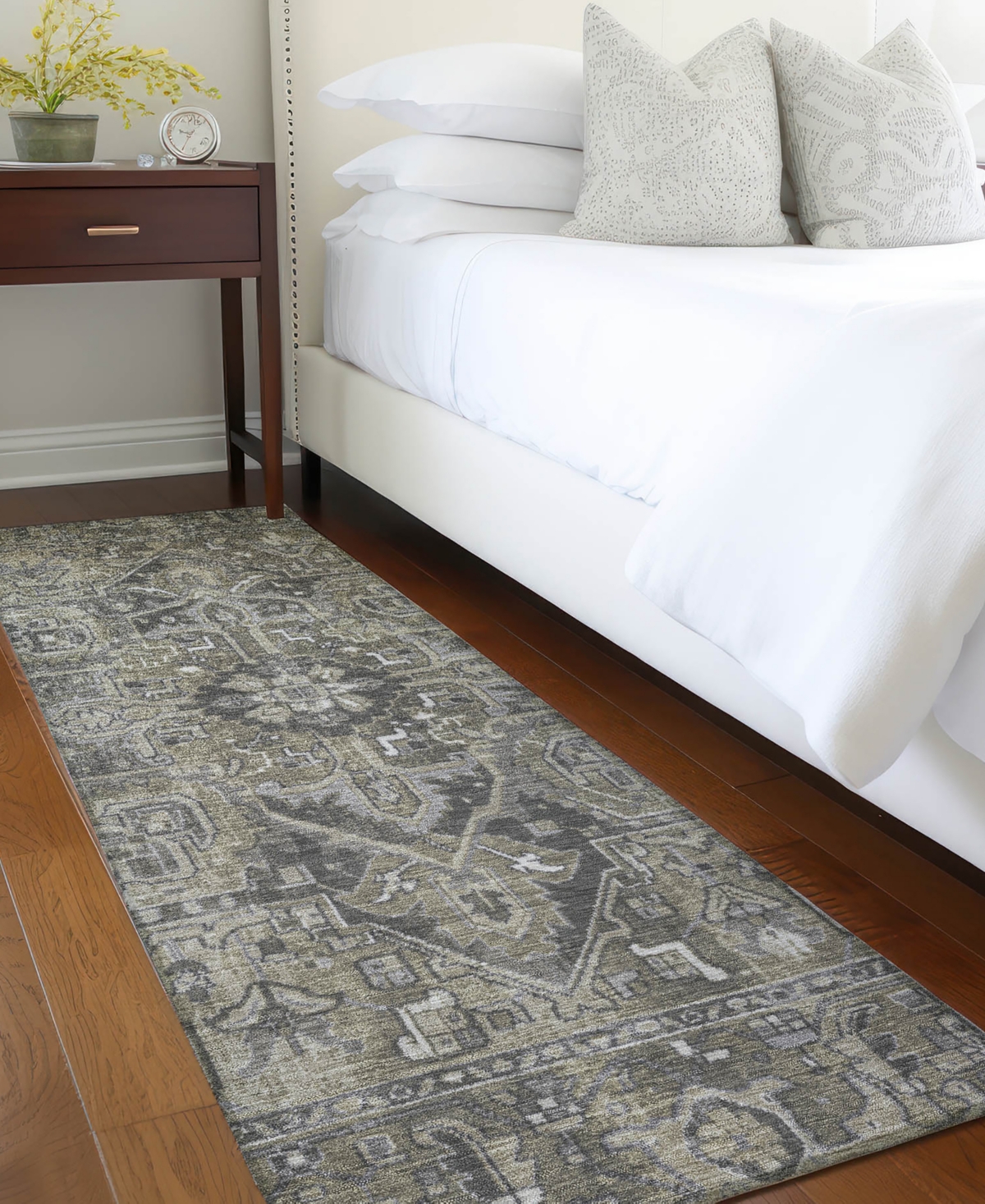 Addison Chantille Machine Washable Acn570 2'3x7'6 Runner Area Rug In Taupe