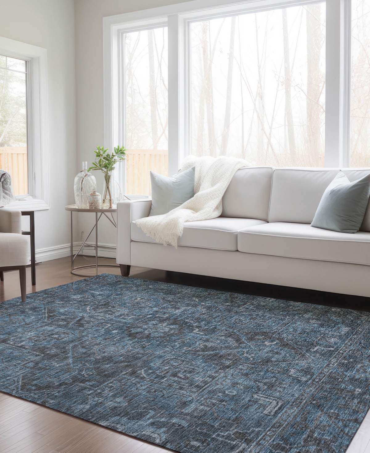 Addison Chantille Machine Washable Acn571 10'x14' Area Rug In Navy