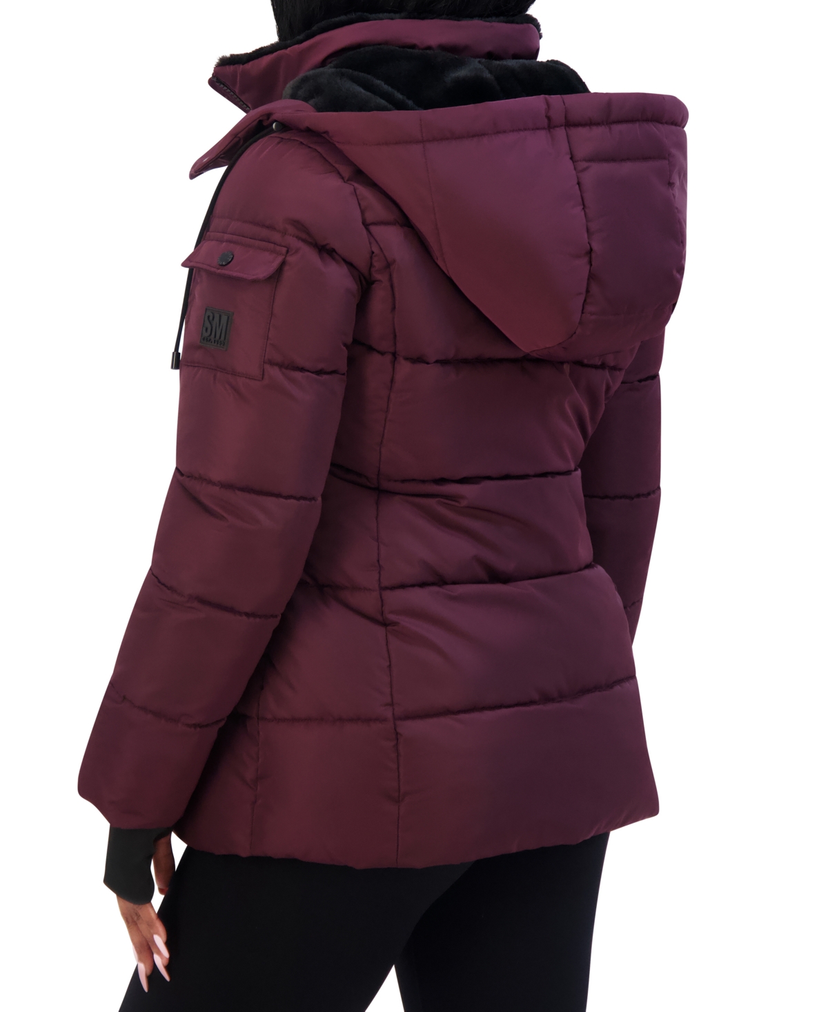 Steve Madden Juniors' Faux-Fur-Lined Hooded Puffer Coat