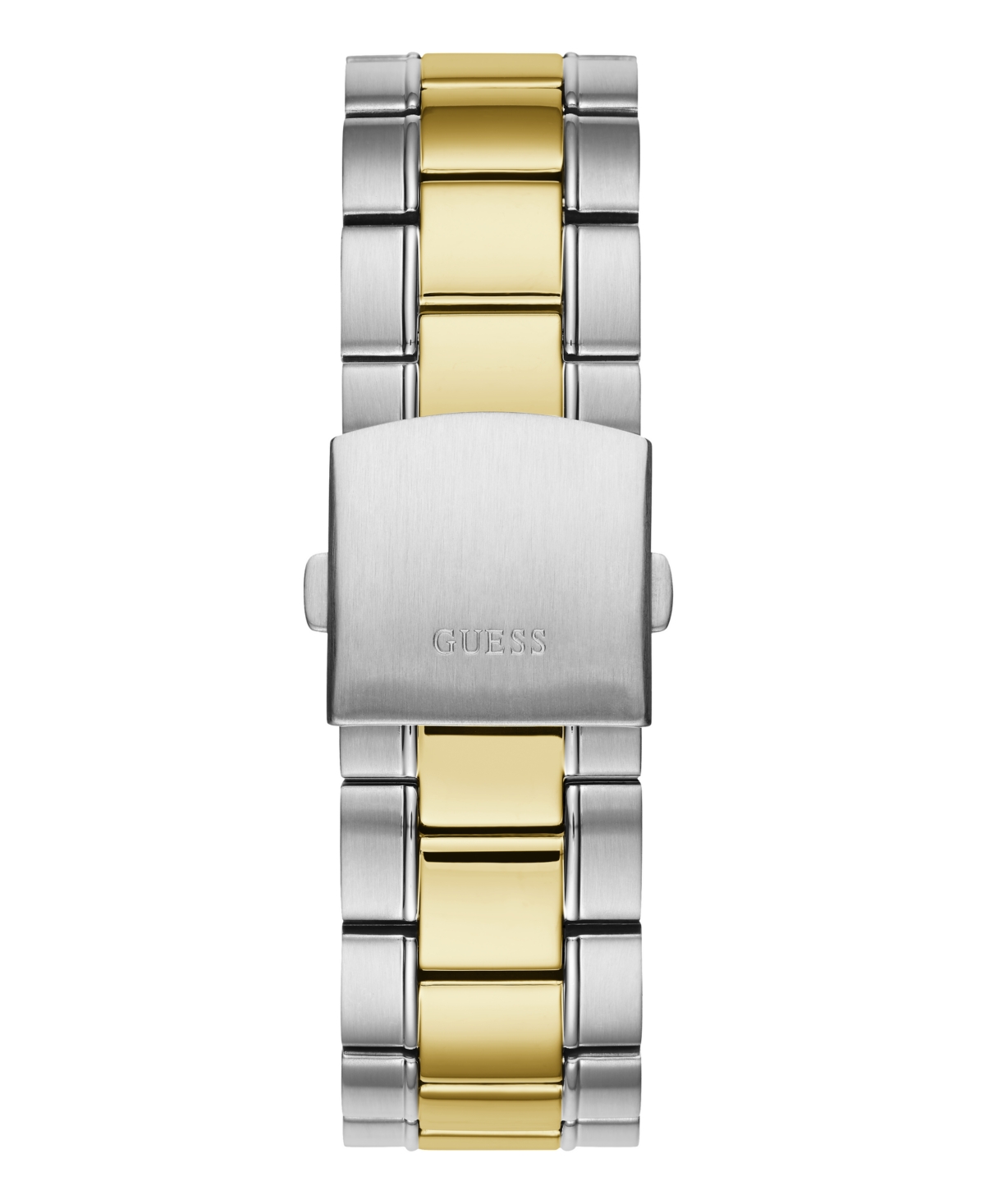 Shop Guess Men's Date 2-tone Stainless Steel Watch 42 Mm In Gold