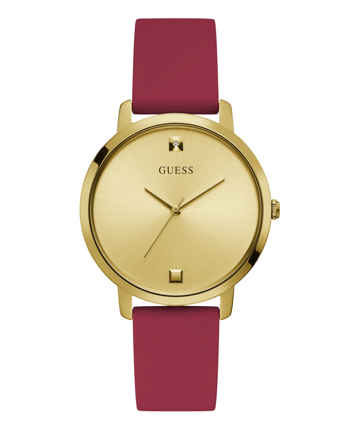 Shop Guess Women's Analog Red Silicone Watch 40 Mm