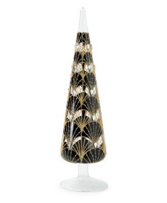 Holiday Lane - Shine Bright Glass Cone Tree D&eacute;cor