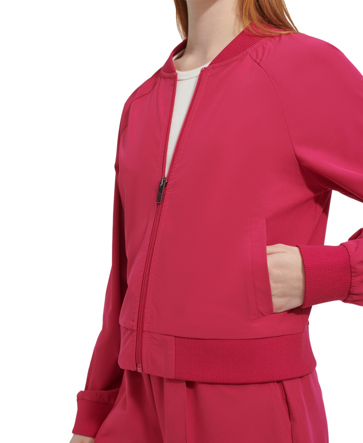Marc New York Andrew Marc Sport Women's Woven Bomber Jacket In Dragon