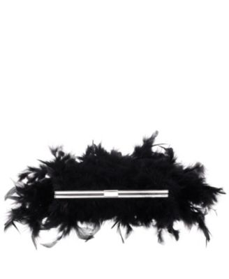 All Over Feather Frame Clutch