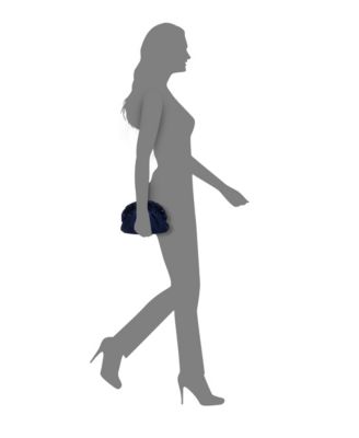 Satin Gathered Crossbody Pouch Bag