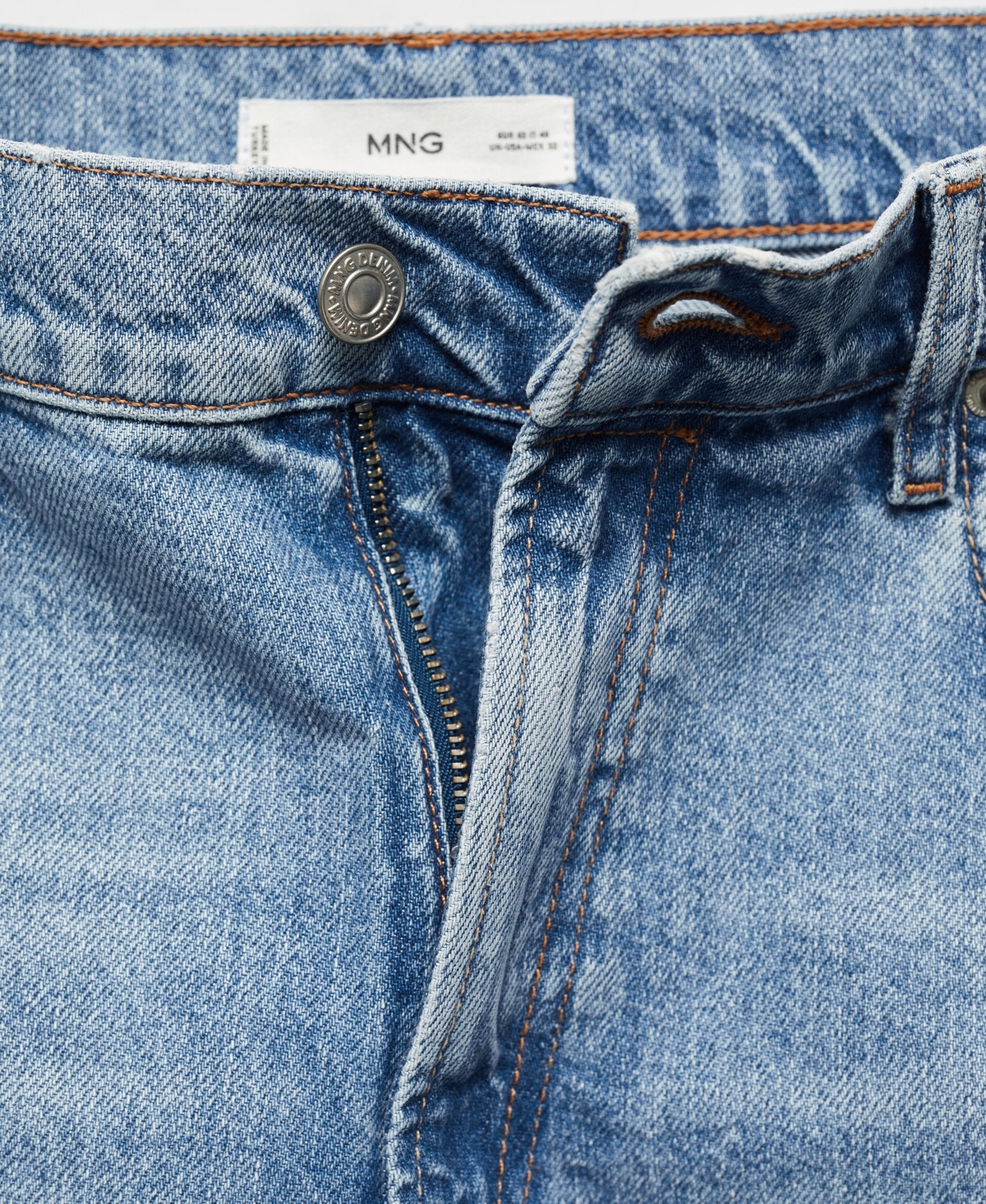 Shop Mango Men's Regular Fit Medium Wash Jeans In Medium Blue