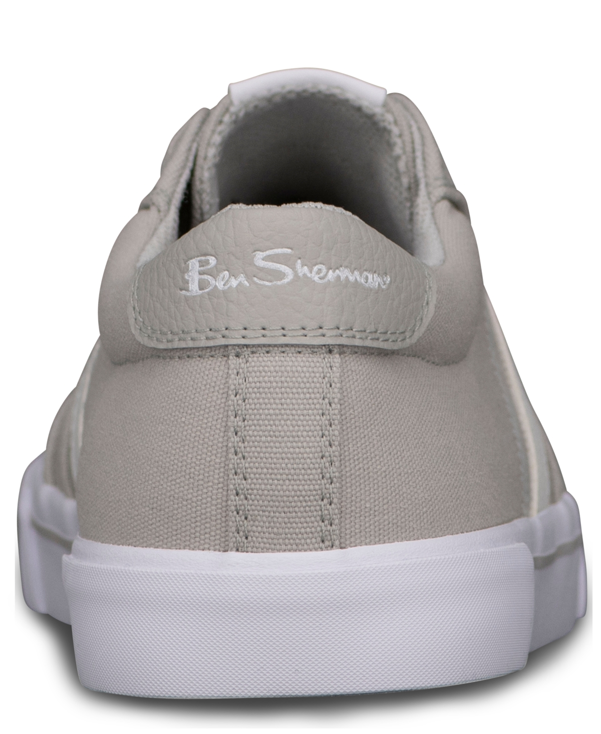 Shop Ben Sherman Men's Hawthorn Low Canvas Casual Sneakers From Finish Line In Grey,white