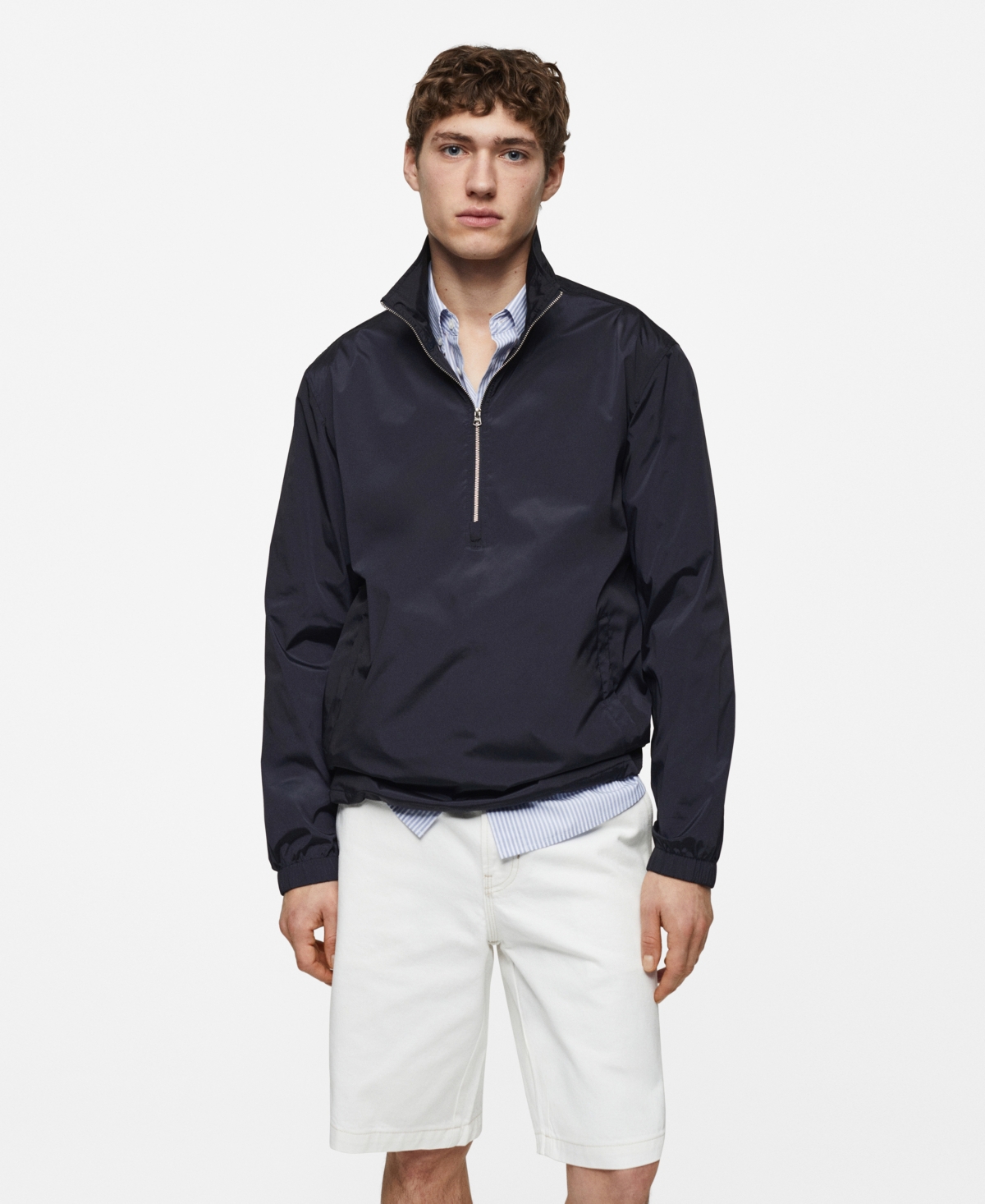 Mango Men's Water-Repellent Zipper Jacket