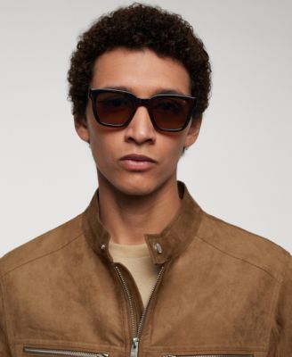 Men's Suede-Effect Zipper Jacket