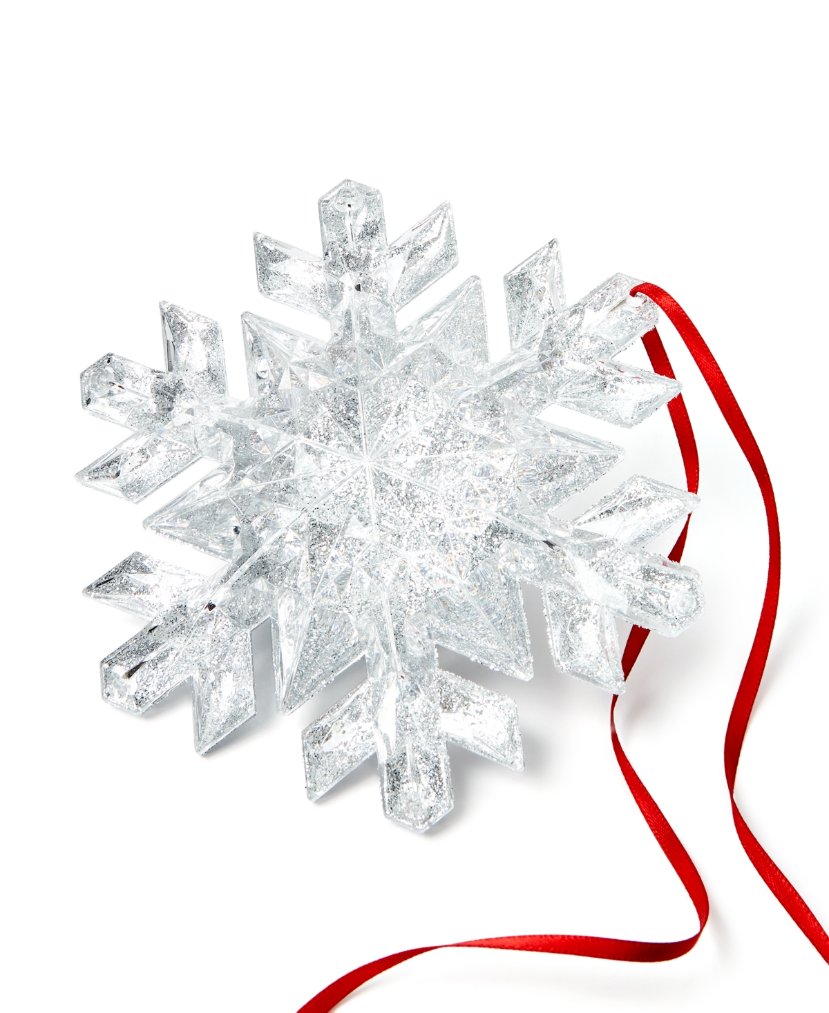 Holiday Lane Snowdaze White Beaded Pick Ornament, Exclusively at Macy's