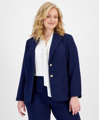 【2plan】Laura hidden two button blazer Laura Two Button Linen Blazer Natural | Forever New