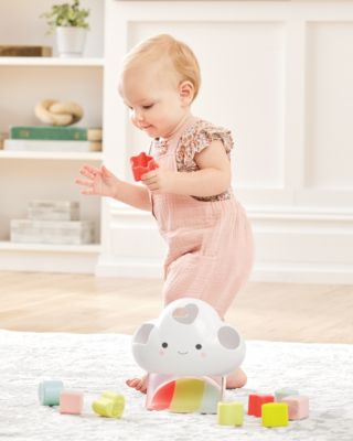 Silver-Tone Lining Cloud Feelings Shape Sorter Baby Toy