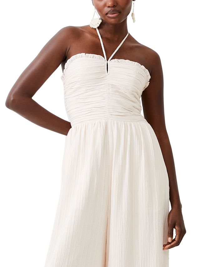 French Terry Wide Leg Jumpsuit Overalls main image 0