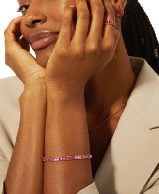 Nano Emerald Color Baguette Ring (1 ct. t.w.) in Gold Vermeil (Also in Nano White Sapphire Color, Nano Ruby Color, & Nano Blue Sapphire Color )