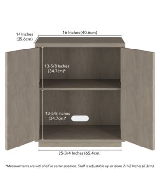 Alston 28" Wide Rectangular Accent Cabinet in Antiqued Gray Oak