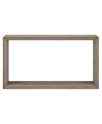 Osmond 55" Wide Rectangular Console Table in Antiqued Gray Oak