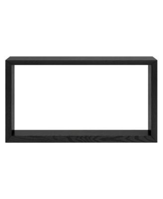 Osmond 55" Wide Rectangular Console Table in Black Grain