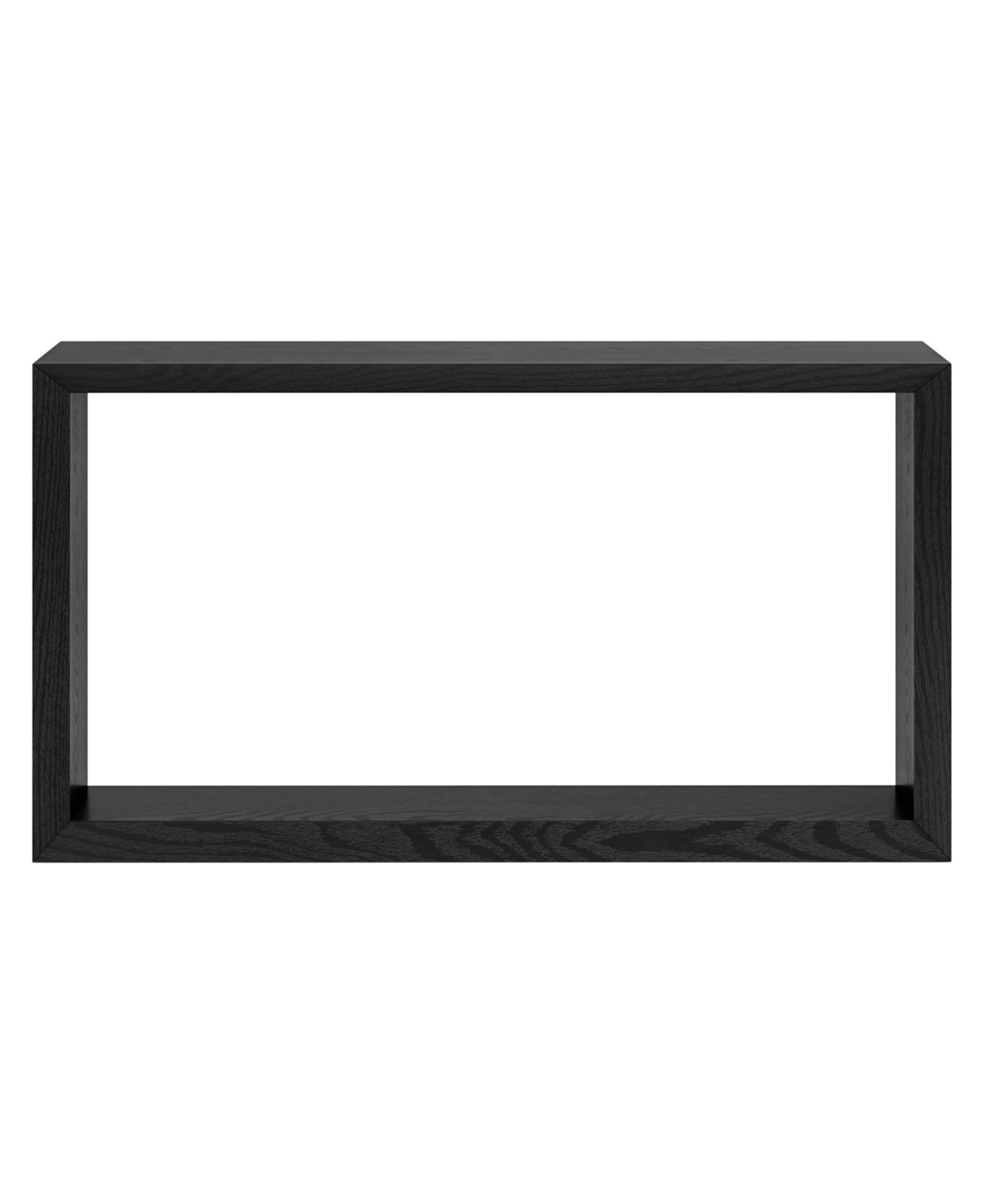Hudson & Canal Osmond 55" Wide Rectangular Console Table In Black Grain In Black Grain