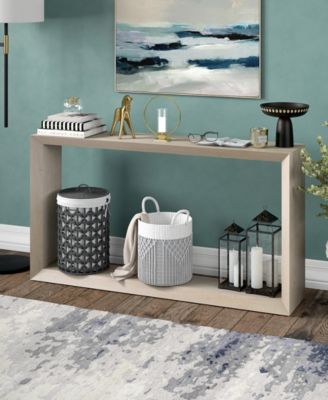 Osmond 55" Wide Rectangular Console Table in Alder White