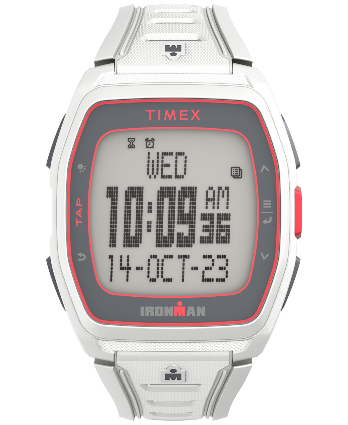 Unisex Ironman T300 Digital White Silicone Strap 42mm Watch - White