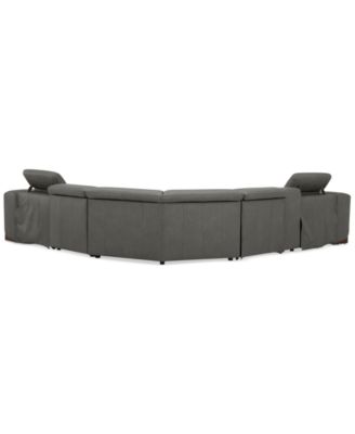 Lovro 6-Pc. Leather Sectional with 2 Power Motion Chairs & 1 Console