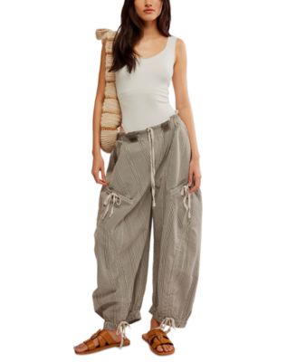 Free People Women's Outta Sight Striped Cotton Parachute Pants