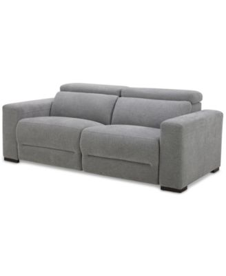 Nevio 2-Pc. Fabric Power Headrest Sectional with 2 Power Motion Chairs