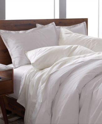 100% Luxe Cotton Sateen 500 Thread Count 3-Piece Duvet Cover Set, Full/Queen