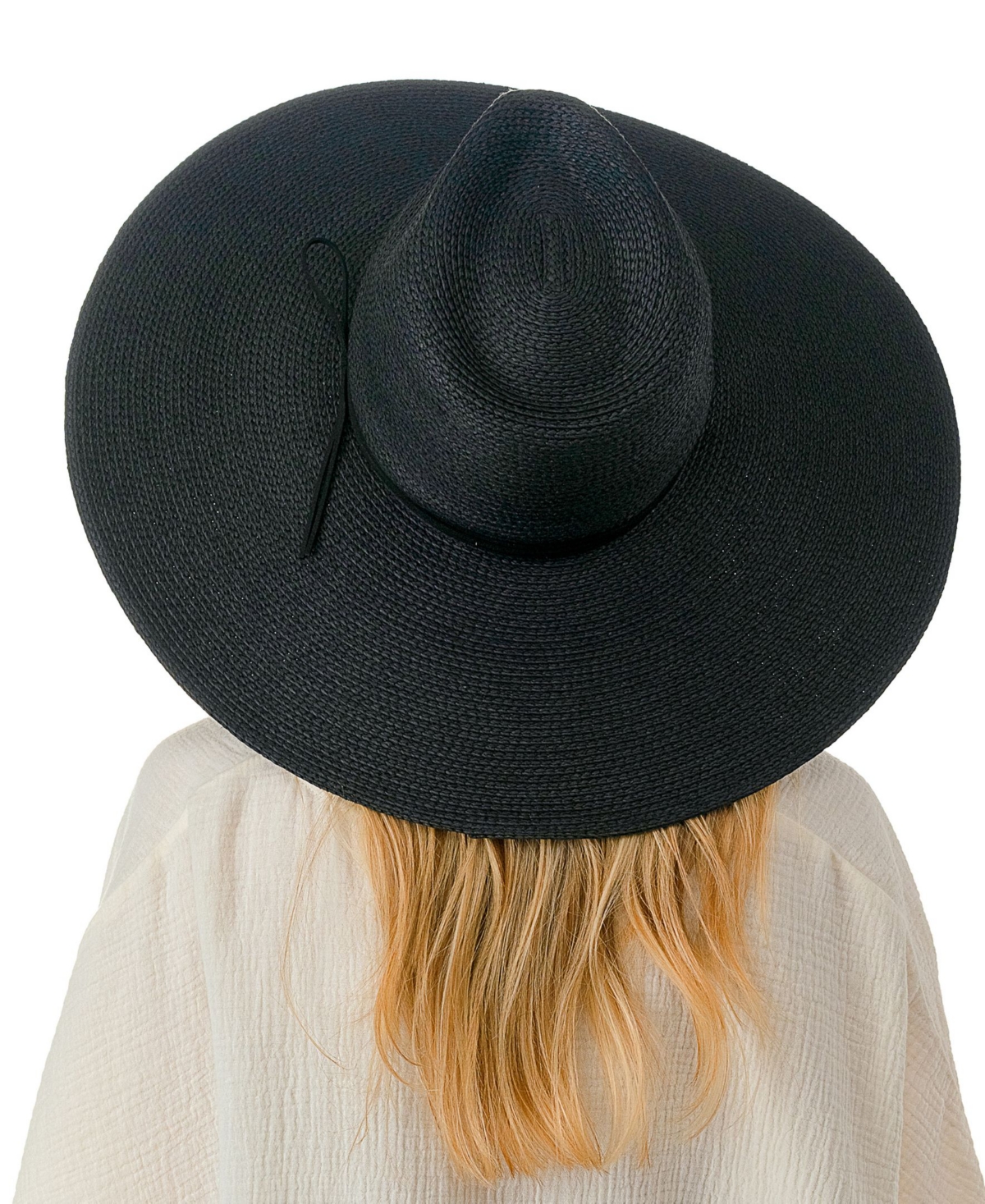 Shop Marcus Adler Women's Straw Floppy Hat In Black