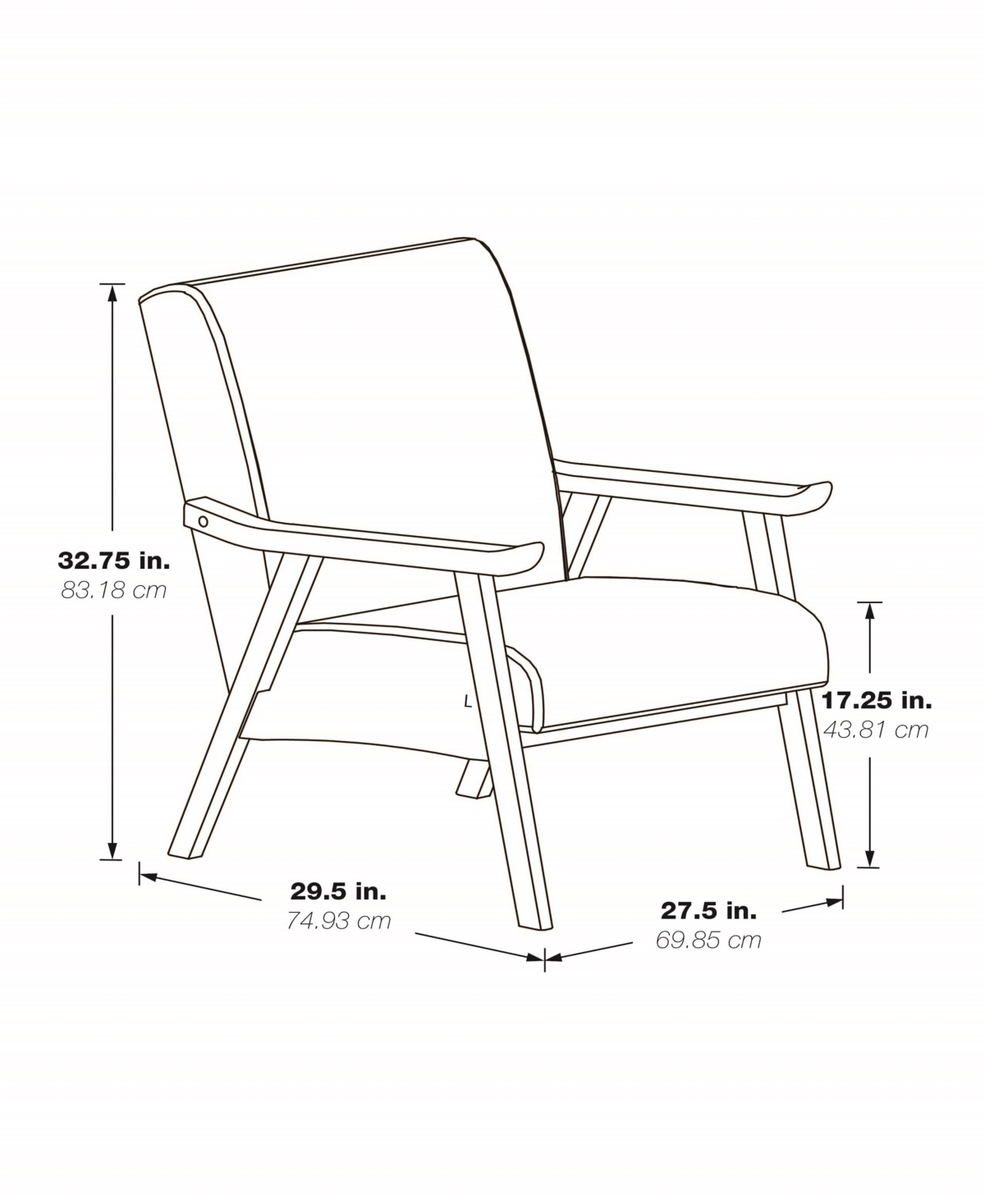 Shop Osp Home Furnishings Office Star Weldon Armchair In Graphite Fabric With Black Finished Frame