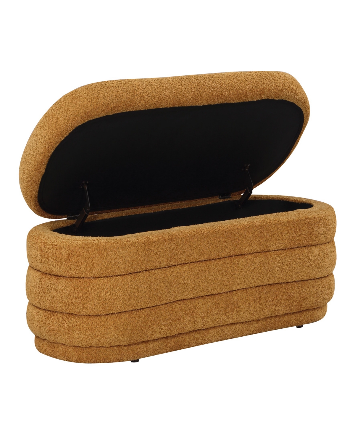 Osp Home Furnishings Office Star Clifford Storage Bench In Medallion Sherpa Fabric In Marigold