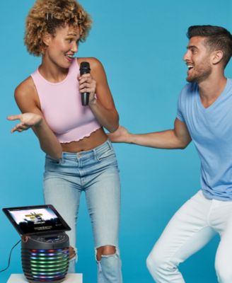 SingCast One - Video Casting Karaoke System with Bluetooth, Light Show Voice Changing Effects