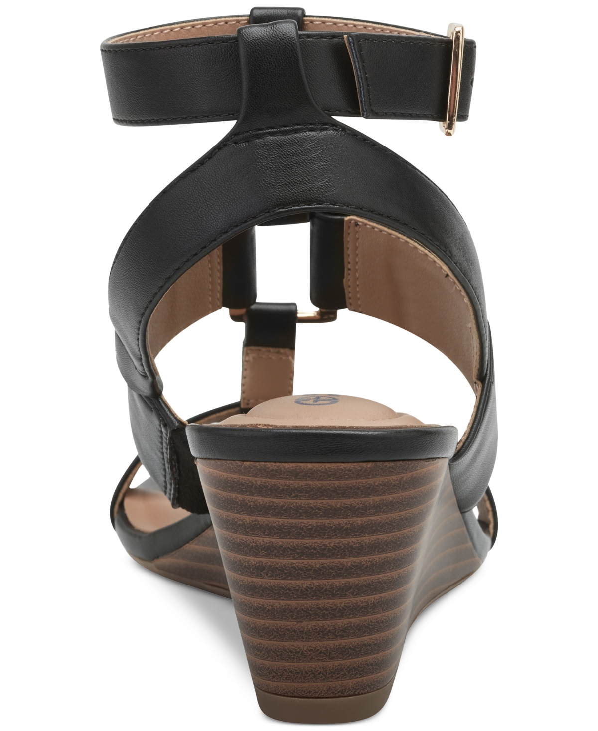 Giani Bernini Women's Christaa Memory Foam Strappy Wedge Sandals, Created For Macy's In Cognac