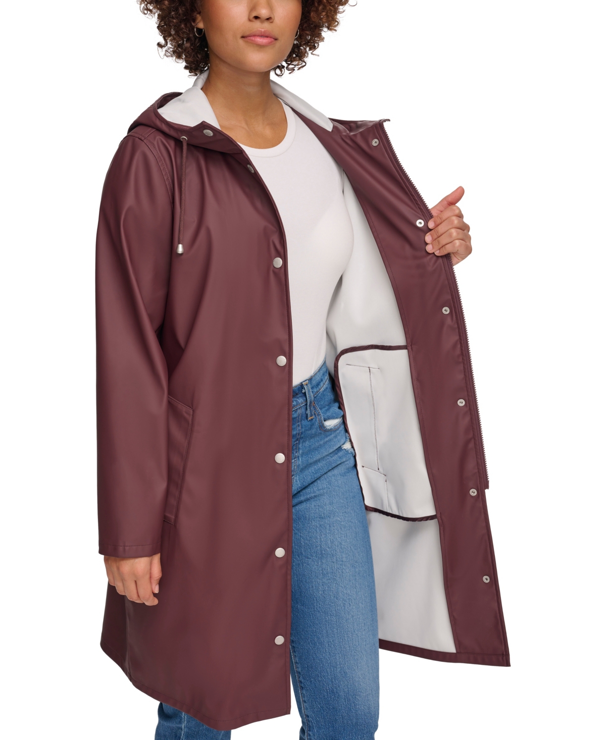 Levi's Women's Long Hooded Rain Coat