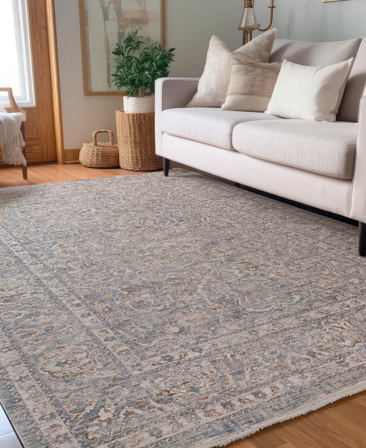Dalyn Vienna Vi8 2'3x7'10 Runner Area Rug In Denim