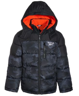 Reebok Toddler Little Boys Quilted Full Zip Hooded Puffer Jacket Macy s