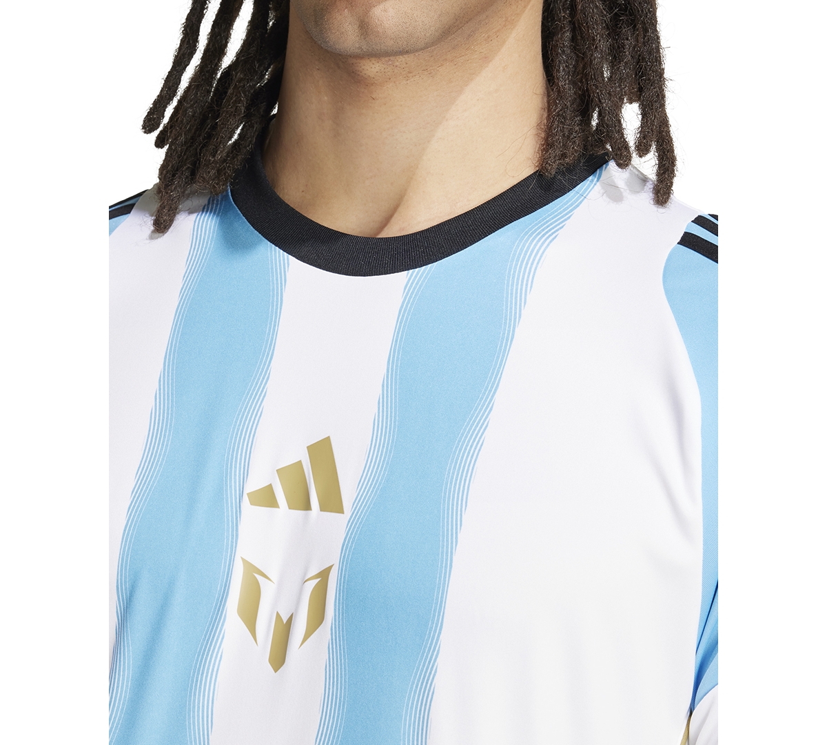 Adidas Men's Messi Tiro 24 Stripe Training Jersey -/ White / Black